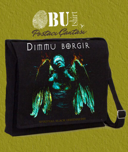 Yüksek kaliteli siyah tişört üzeri Dimmü Borgir grafikli ve metal müzik temalı, kostüm veya günlük kullanım için uygun, detaylı ve dikkat çekici tasarım, metal müzik hayranları için ideal.