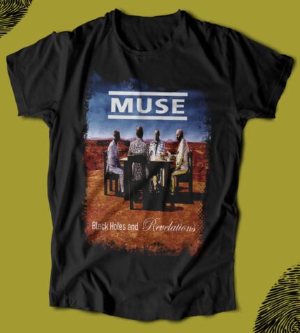 Muse black holes ve Revelations baskılı tişört, müzik temalı, rahat ve şık, güncel trendler, unisex, kaliteli pamuk kumaş, konser ve günlük kullanıma uygun, özgün tasarım, uygun fiyatlı moda ürünleri.