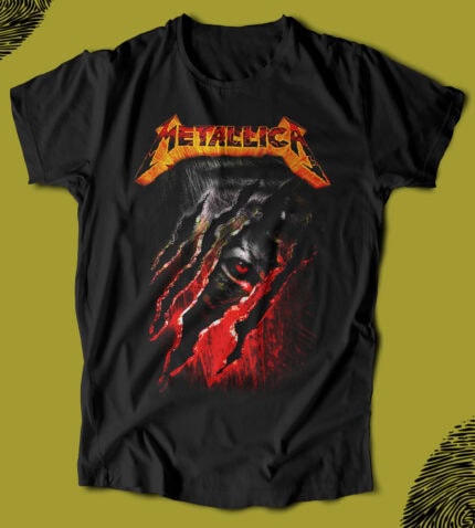 Metallica Tişört, rock ve metal müzik severler için klasik ve rahat tasarım, yüksek kalitede baskı ve konfor sunar. Bu tişört, müzik tutkunlarının favorisi olacak; Metallica logosu ve ikonik grafikle öne çıkar.