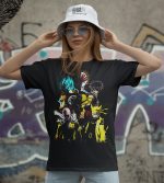 Güzel bir tasarımlı anime karakterleri baskılı siyah tişört, genç ve tarz sahibi koleksiyonlar için ideal, yüksek kalite, rahat ve şık sokak modası tişörtü, BU Tişört koleksiyonunda bulunabilir.