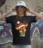 BUTSHIRT 'Little Deer - Christmass - Yeni yıl - Noel' Regular-Fit' Unisex Tişört - Görsel 2
