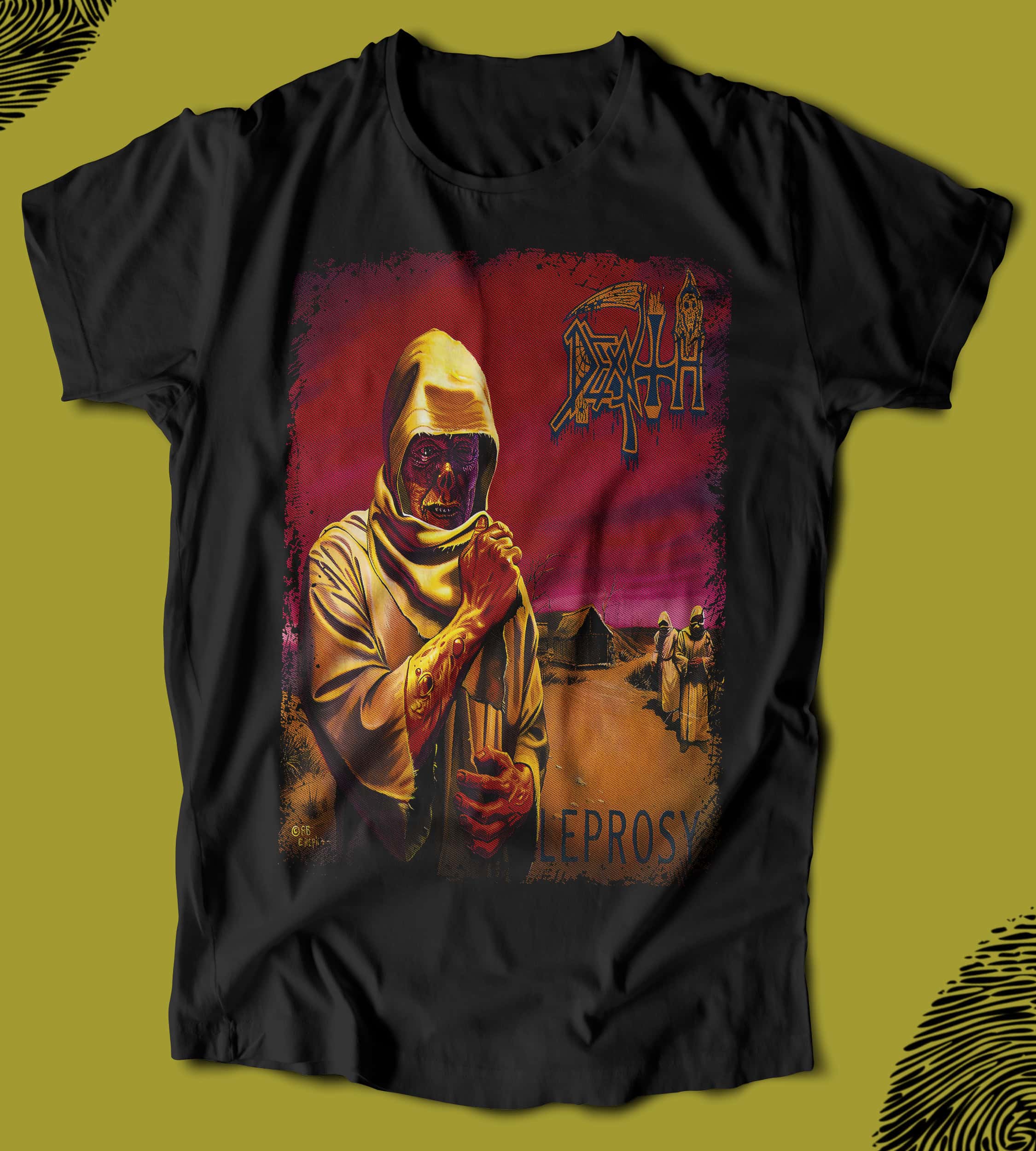 BUREGU0175-1 BUTSHIRT 'Death - Leprosy' Regular-Fit' Unisex Tişört - Görsel 1