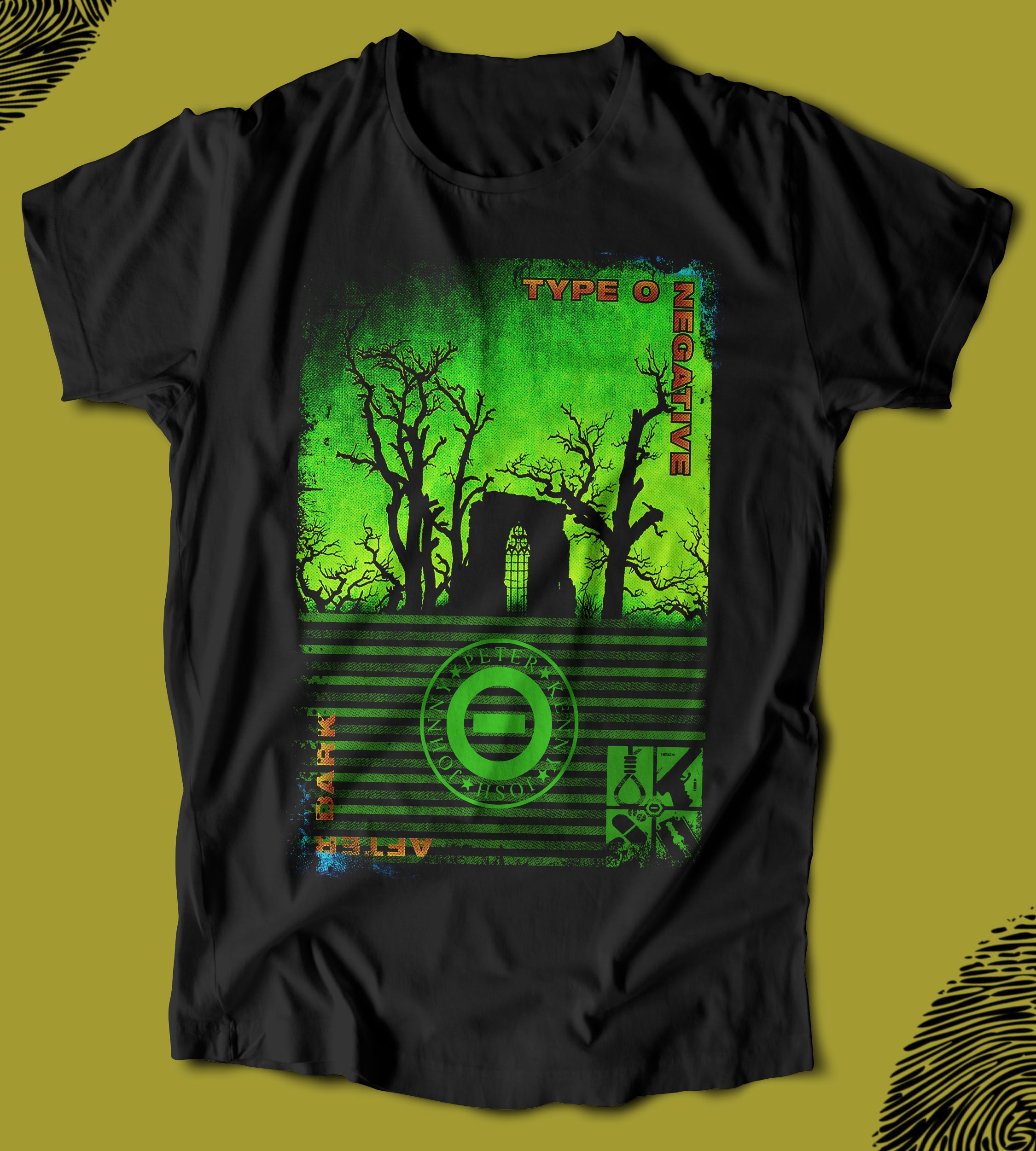 BUREGU0180-1 BUTSHIRT 'Type O Negative - After Dark' Regular-Fit' Unisex Tişört - Görsel 1